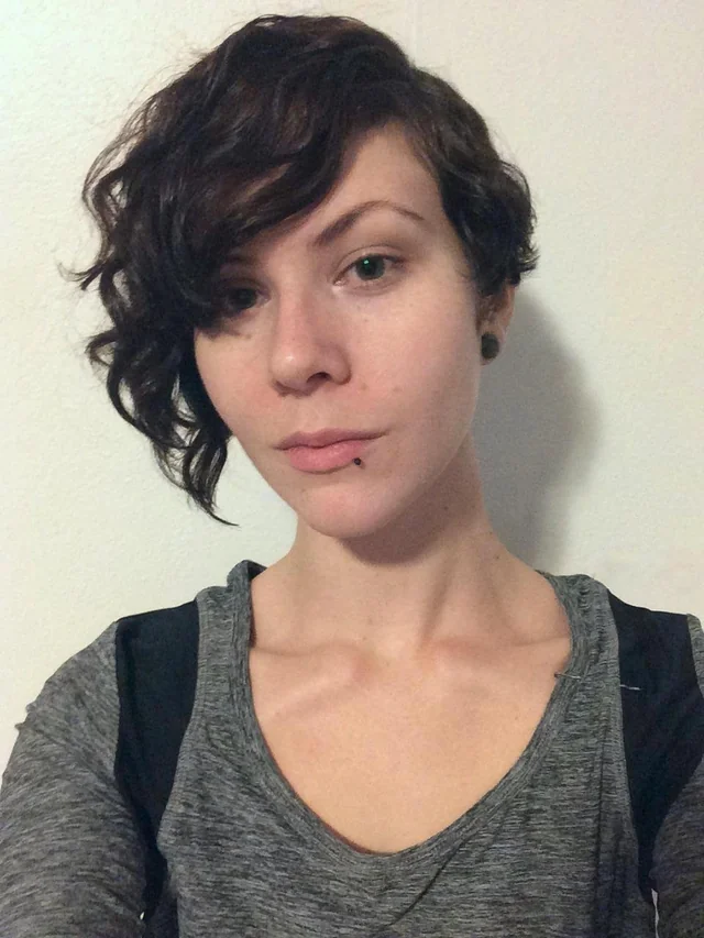 Asymmetrical Curly Cut