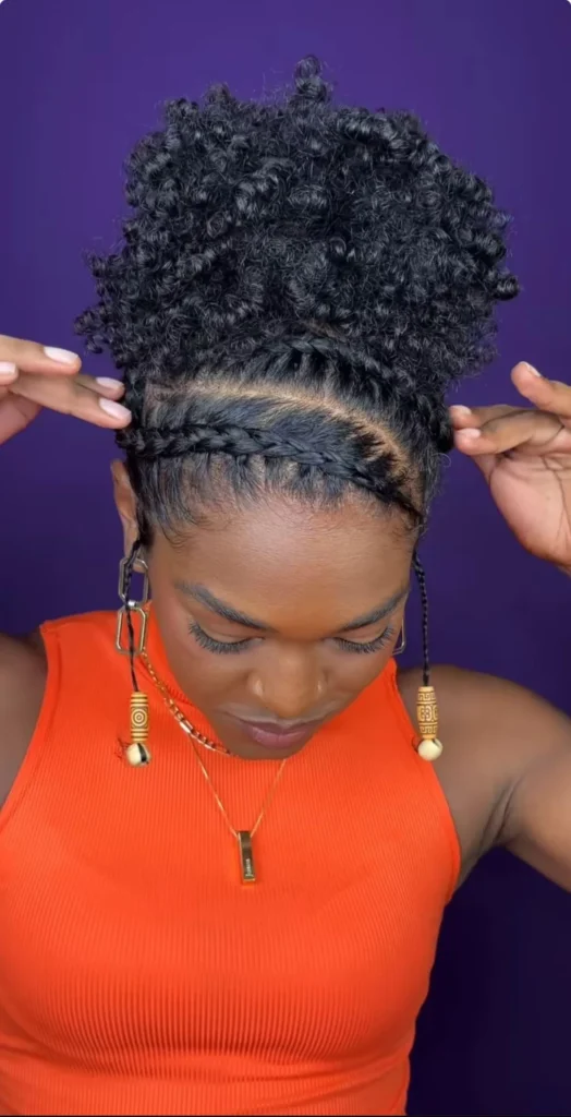 Braided Ponytail with Gold Cuffs
