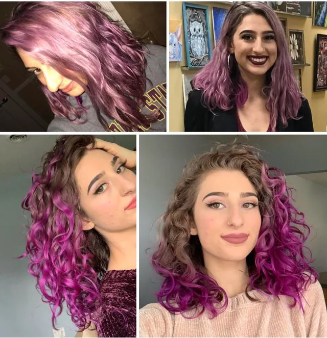 Curly Bob with Highlights