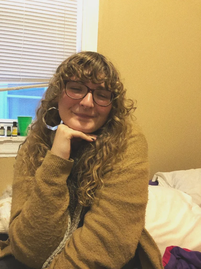 Curly Pixie with Side Bangs