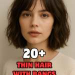 20+ Chic Hairstyles for Thin Hair with Bangs