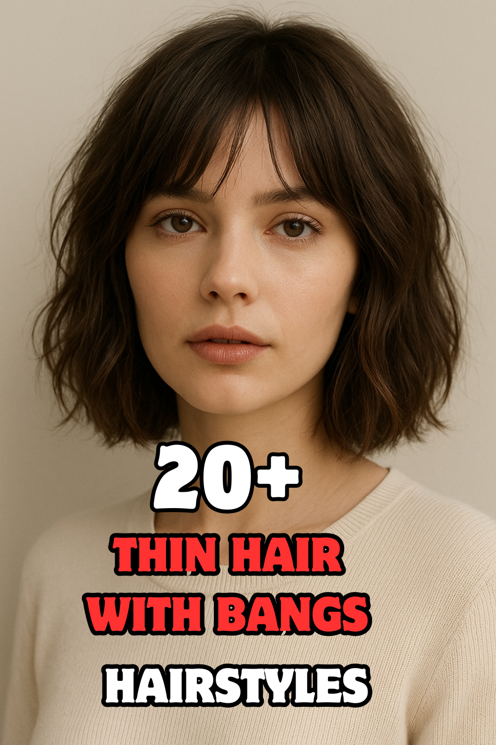 20+ Chic Hairstyles for Thin Hair with Bangs