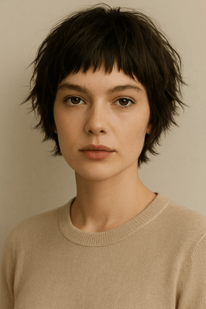 Cropped Shag with Micro Bangs