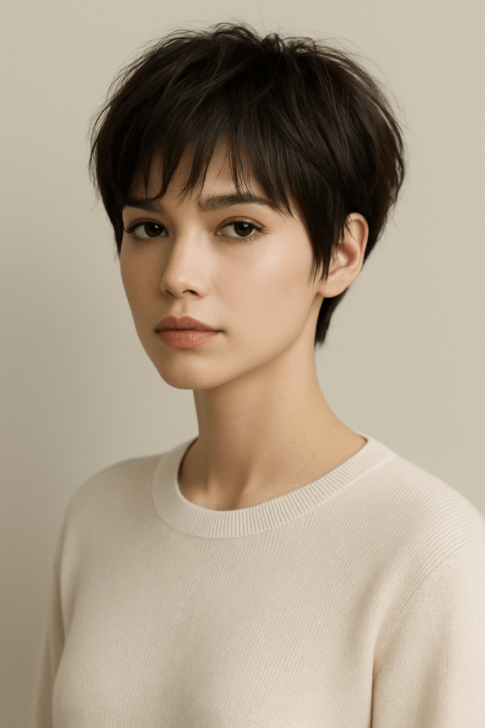 Pixie Cut with Wispy Bangs